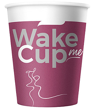 Стакан бумажный 165мл Д70 WakeMeCup [ВэйкМиКап], HB70-195-0735, 1шт/100шт/3000шт