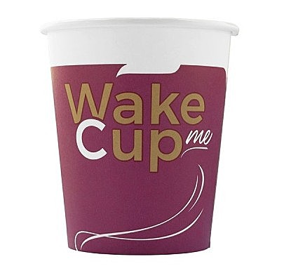 Стакан бумажный 250мл Д80 WakeMeCup [ВэйкМиКап], HB80-280-7218-0737, 1шт/75шт/1500шт