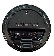 Крышка Д80 без клапана (черная, вендинг TO GO), Global Cups [Глобал Капс] 1шт/100шт/1000шт